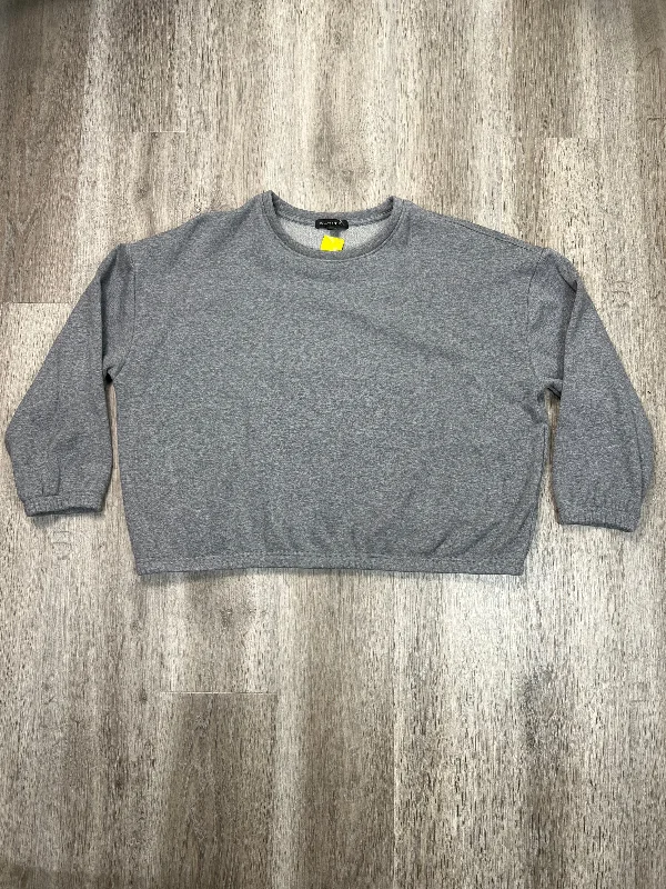 Soft cotton sweatshirt for layering -Sweatshirt Crewneck By Banana Republic In Grey, Size: Xxl