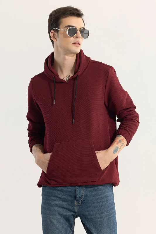 Comfortable hoodie with cool graphics for a modern look -Supine Maroon Hoodie