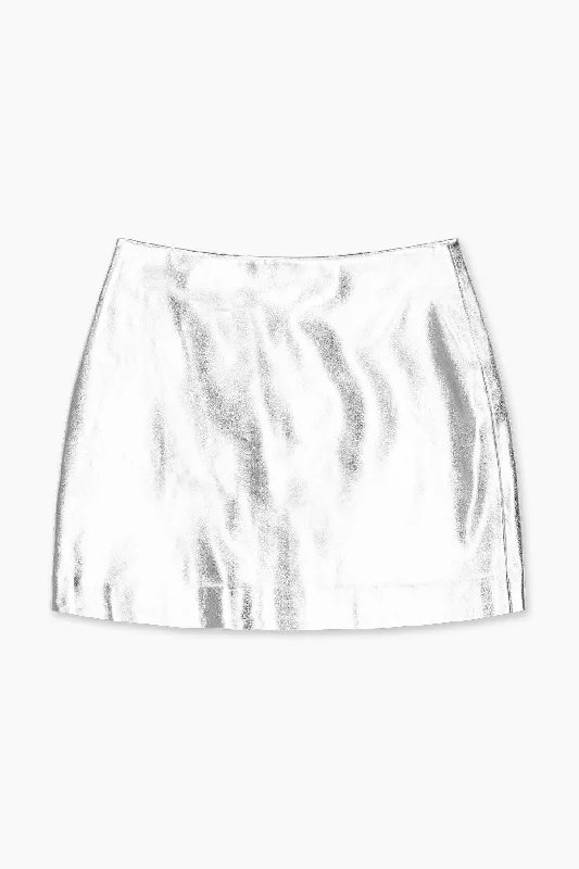 Casual skirts for laid-back looks -YVETTE ULTRA MINI SKIRT | SILVER