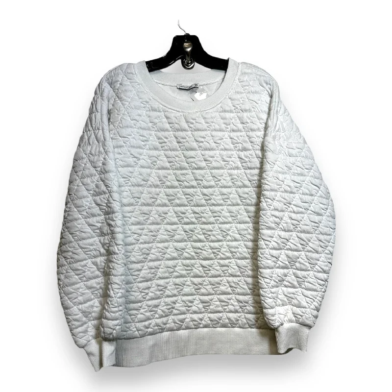 High-quality sweatshirt for long-lasting comfort -Sweatshirt Collar By Staccato In White, Size: M