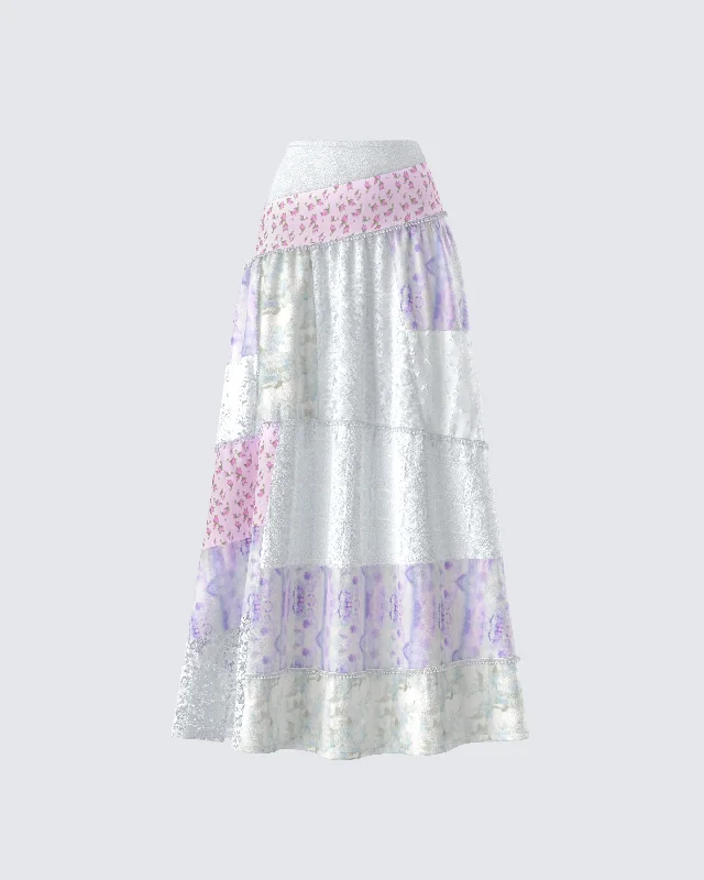 Skirts for everyday comfort -Abby Multi Floral Print Maxi Skirt