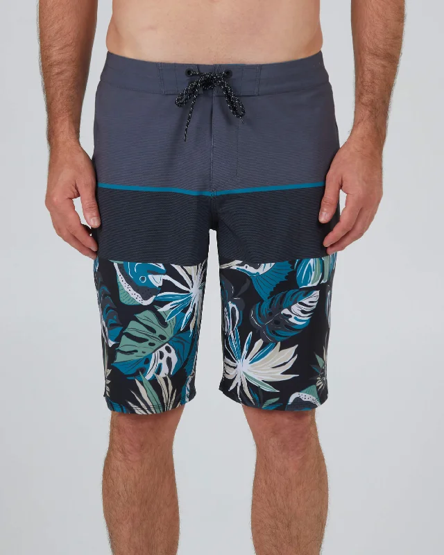 Stylish gym shorts for a workout fit -Stacked Boardshort - Charcoal