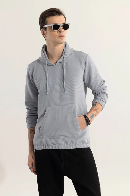 Cozy hoodie for layering with scarves -Supine Grey Hoodie