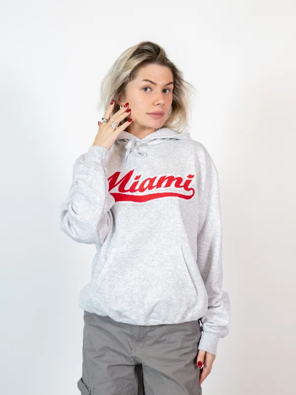 Trendy zip-up hoodie for easy wear -MIAMI SPORT HOODIE - GRÅ