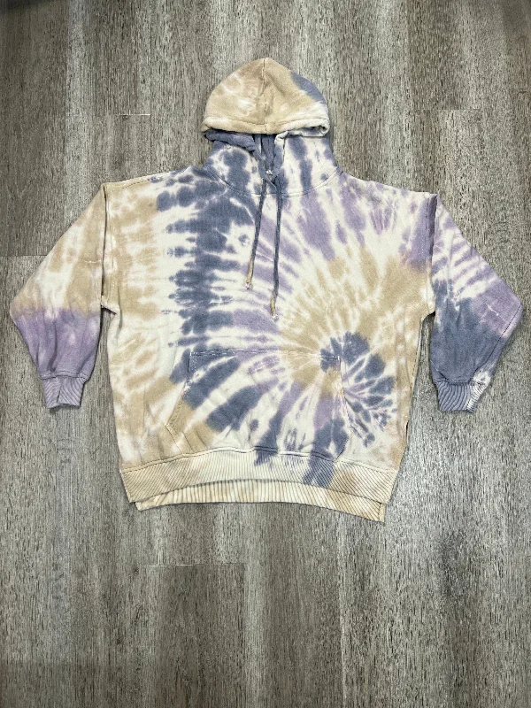 Cozy sweatshirt with chic details -Sweatshirt Hoodie By American Eagle In Tie Dye Print, Size: S