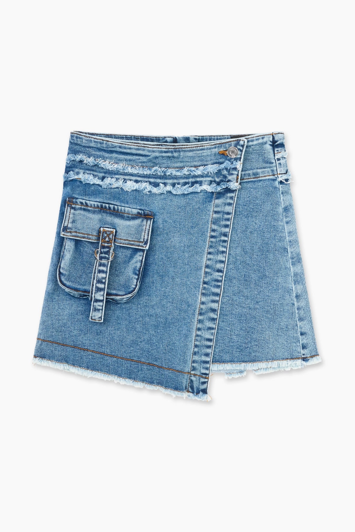 Skirts with stripes for trendy patterns -DALILAH DENIM SKIRT | DENIM LIGHT WASH