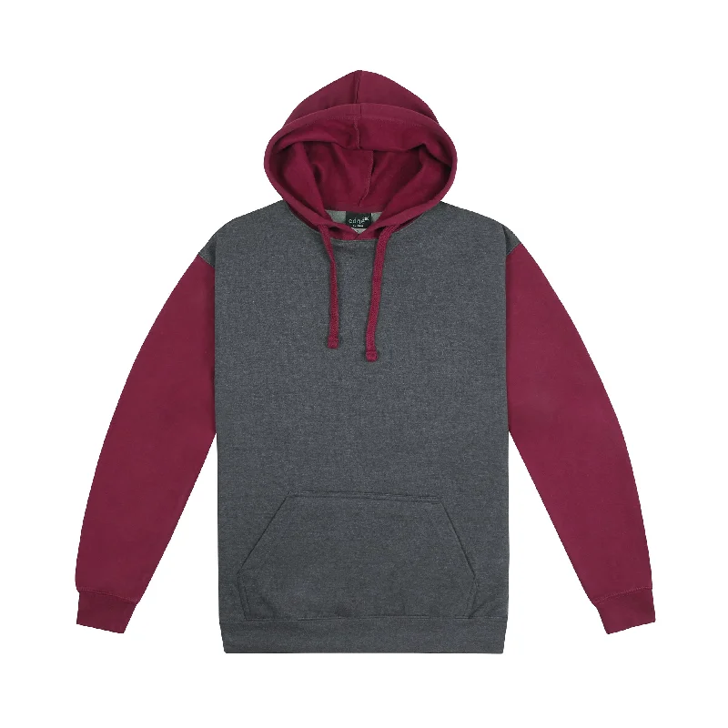 Charcoal/Maroon