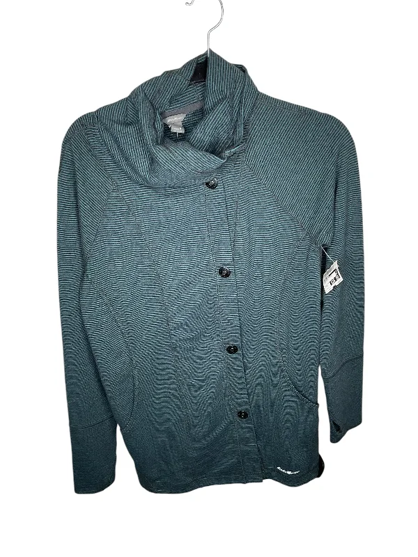 Comfortable sweatshirt for casual Fridays -Sweatshirt Collar By Eddie Bauer In Teal, Size: M