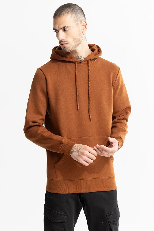 Lightweight hoodie for spring and fall -Glinter Brown Hoodie