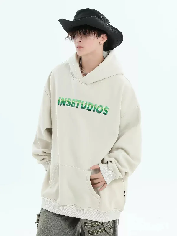 Comfortable hoodie for staying warm at sports events -Color Gradient Stitch Hoodie