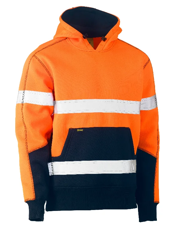 Classic hoodie with simple detailing for sleek looks -BK6619T Bisley Taped Hi Vis Two Tone Fleece Pullover Hoodie