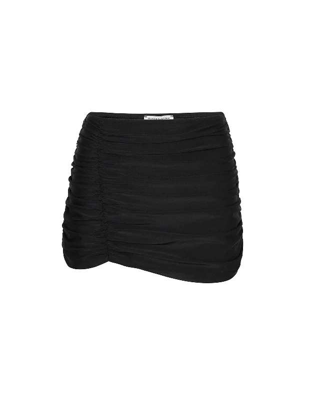 Mini skirts for bold summer outfits -Ruched Swim Skirt