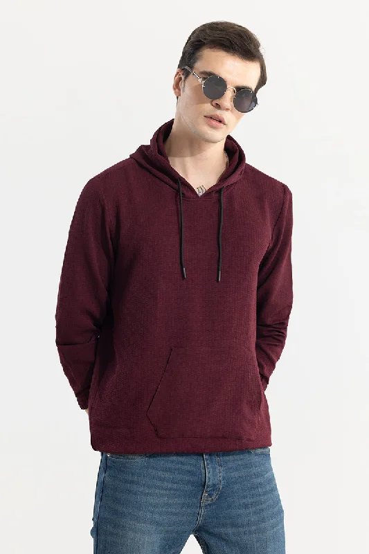 Cozy hoodie for cool, breezy days -Stasia Maroon Hoodie