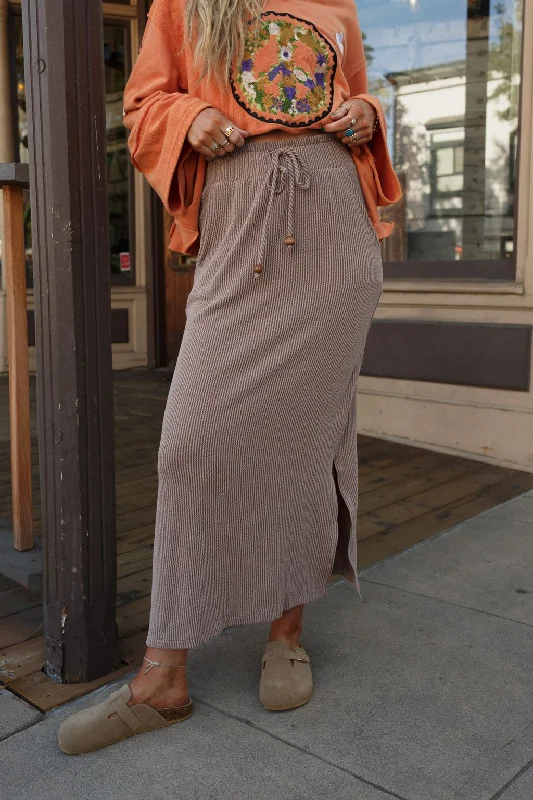 Skirts for street style fashion -The Nest Desert Rose Maxi Skirt - Acorn