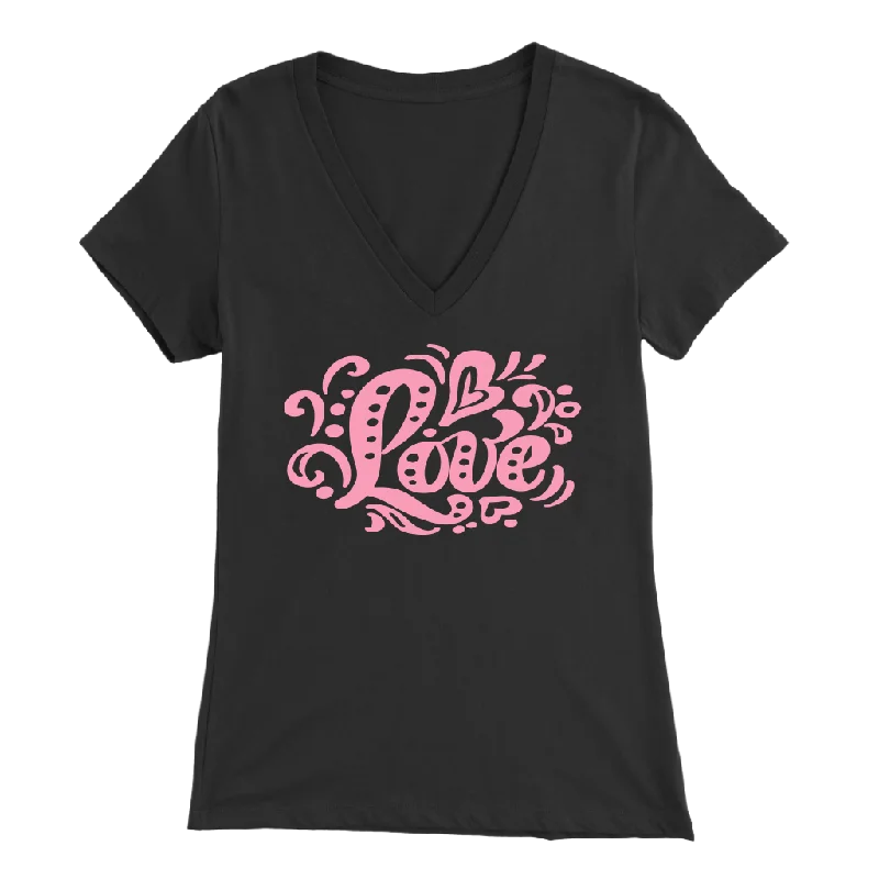 T-shirts for easy family fashion -T-shirts for casual wear -LOVE design T-SHIRT Women's Regular and V-Neck