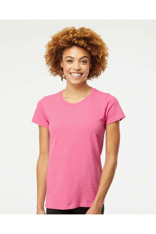 T-shirts for printed designs -M&O Womens Gold Soft Touch Short Sleeve Crewneck T-Shirt - Azalea Pink