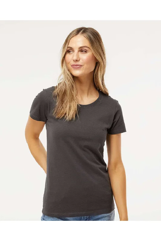 T-shirts for trendy designs -M&O Womens Gold Soft Touch Short Sleeve Crewneck T-Shirt - Charcoal Grey