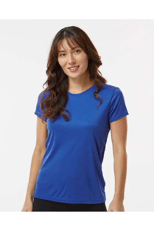 T-shirts for family weekend trips -Paragon Womens Islander Performance Moisture Wicking Short Sleeve Crewneck T-Shirt - Royal Blue