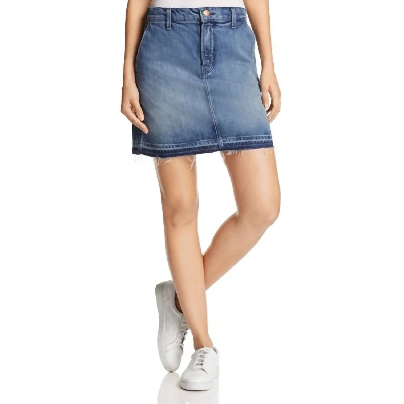 Maxi skirts for casual day outs -Ambition Denim Mini Skirt In Blue