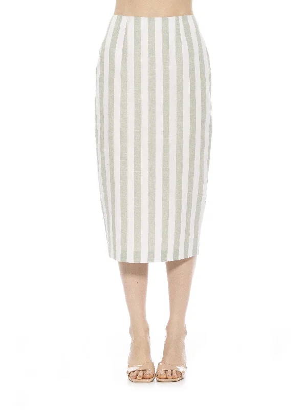 Skirts for festive fashion looks -Jacki Stripe Skirt