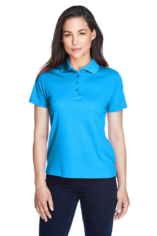 Comfortable shirts for warm-weather wear -Core 365 Womens Origin Performance Moisture Wicking Short Sleeve Polo Shirt - Electric Blue