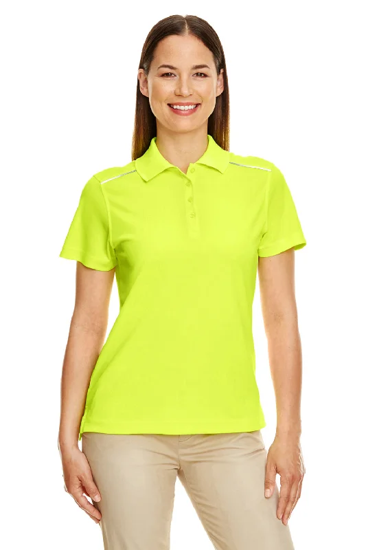 Loose shirts for easygoing style -Core 365 Womens Radiant Performance Moisture Wicking Short Sleeve Polo Shirt - Safety Yellow