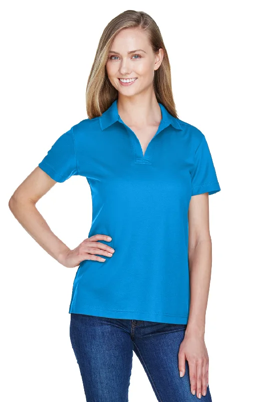 Casual shirts for comfortable weekend wear -Devon & Jones Womens CrownLux Performance Moisture Wicking Short Sleeve Polo Shirt - Ocean Blue