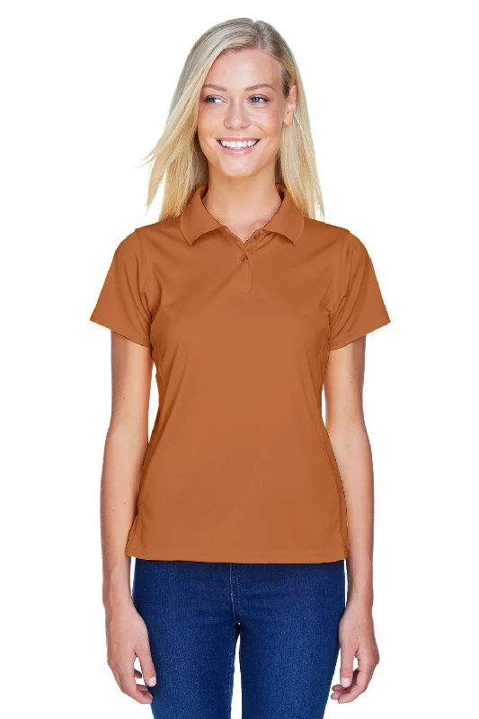 Flowy blouses for effortless elegance -Harriton Womens Polytech Moisture Wicking Short Sleeve Polo Shirt - Texas Orange - Closeout