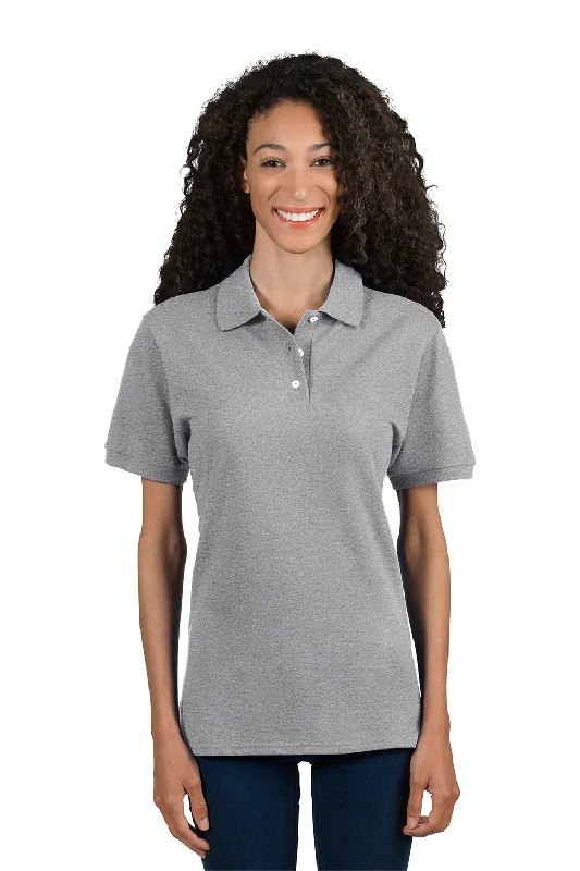 Relaxed shirts for weekend adventures -Jerzees Womens Short Sleeve Polo Shirt - Heather Grey