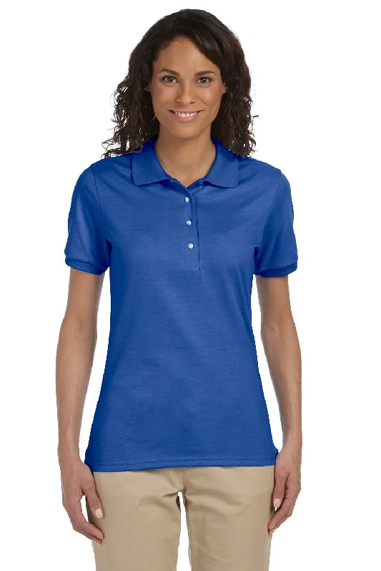 Vintage-inspired shirts for retro style -Jerzees Womens SpotShield Stain Resistant Short Sleeve Polo Shirt - Royal Blue