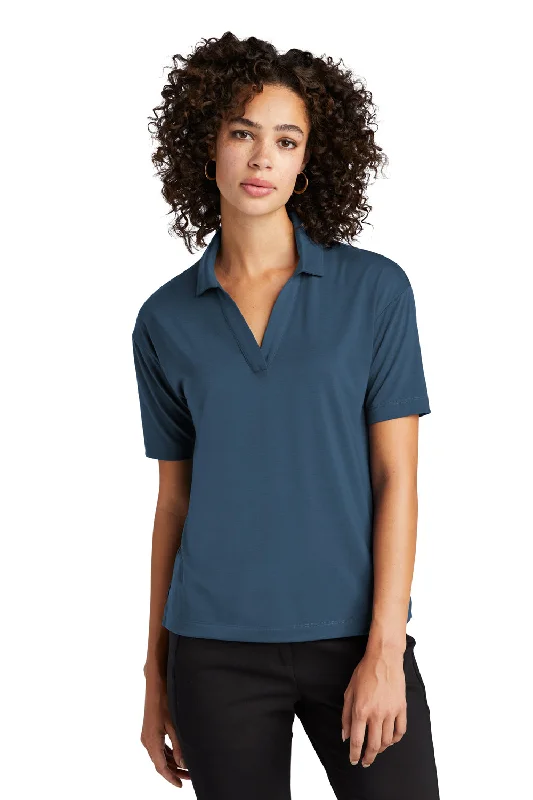 Cozy flannel shirts for chilly weather -Mercer+Mettle Womens Moisture Wicking Short Sleeve Polo Shirt - Insignia Blue