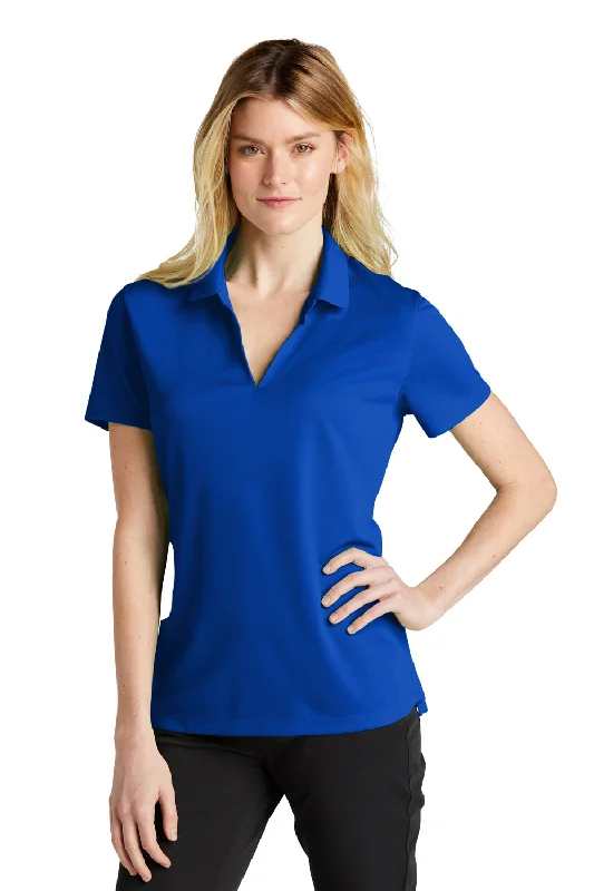 Blouses with cuffed sleeves for a sharp look -Nike Womens Dri-Fit Moisture Wicking Micro Pique 2.0 Short Sleeve Polo Shirt - Game Royal Blue