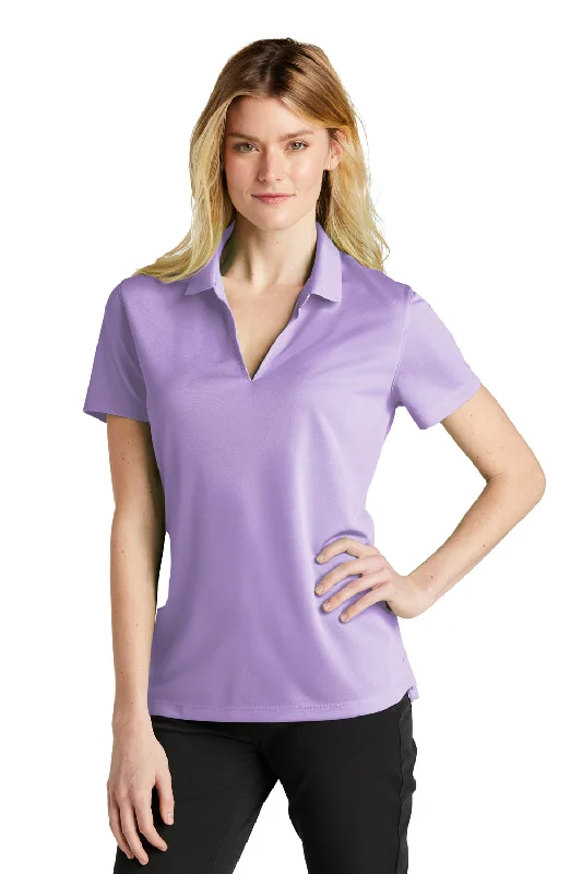 Stylish plaid blouses for autumn fashion -Nike Womens Dri-Fit Moisture Wicking Micro Pique 2.0 Short Sleeve Polo Shirt - Urban Lilac Purple