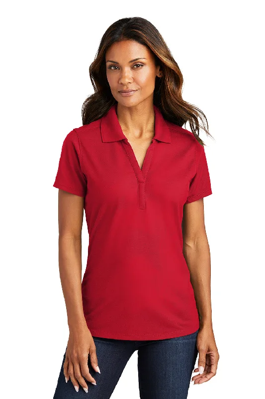 Stylish shirts for a preppy look -Port Authority Womens EZPerformance Moisture Wicking Short Sleeve Polo Shirt - Apple Red