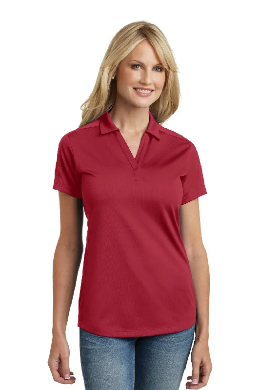 Casual blouses for relaxed office days -Port Authority Womens Moisture Wicking Short Sleeve Polo Shirt - Rich Red