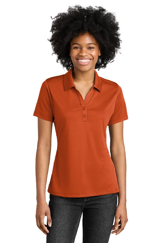 Feminine blouses for flattering styles -Sport-Tek Womens Competitor Moisture Wicking Short Sleeve Polo Shirt - Deep Orange