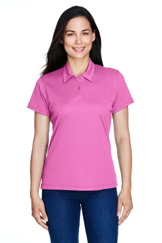 Ruffled blouses for playful and feminine looks -Team 365 Womens Command Performance Moisture Wicking Short Sleeve Polo Shirt - Charity Pink