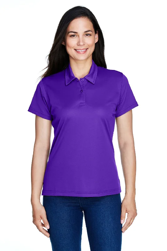 Trendy blouses for modern looks -Team 365 Womens Command Performance Moisture Wicking Short Sleeve Polo Shirt - Purple