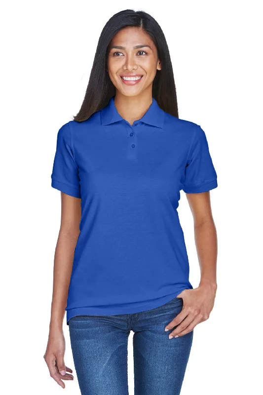 Blouses with floral patterns for summer fashion -UltraClub Womens Classic Short Sleeve Polo Shirt - Royal Blue