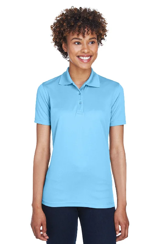 Printed shirts for fun and trendy looks -UltraClub Womens Cool & Dry Moisture Wicking Short Sleeve Polo Shirt - Columbia Blue