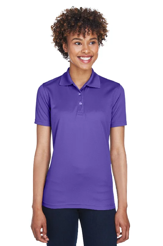 Elegant blouses with lace trim for extra charm -UltraClub Womens Cool & Dry Moisture Wicking Short Sleeve Polo Shirt - Purple