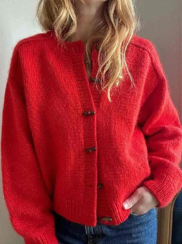 Comfortable cardigan for wearing with sneakers -Cardigan No 9 by My Favourite Things Knitwear, No 1 + silk mohair yarn kit (excl pattern)