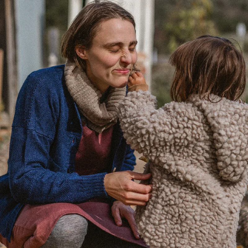 Comfortable cardigan with a button-up style -Everyday Cardigan - Alpaca/Merino - French Navy (9-12y+ Women 8-12)