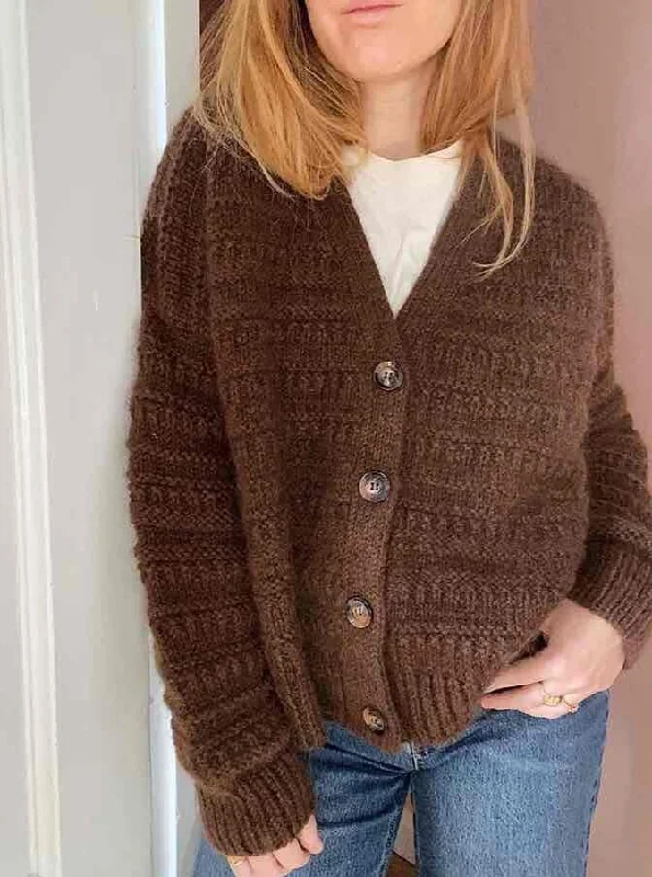 Elegant cardigan with a sophisticated design -Jacket No 1 by My Favourite Things Knitwear, No 1 + silk mohair yarn kit (excl pattern)