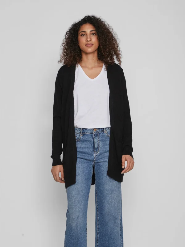 Classic cardigan for casual, laid-back style -VIRIL Cardigan - Black