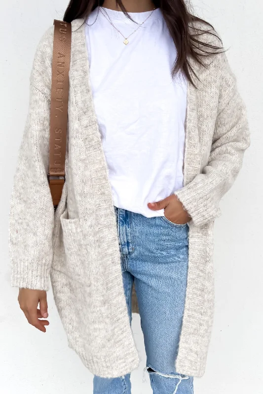 Classic cardigan for adding warmth and style -Stacie Cardigan Beige