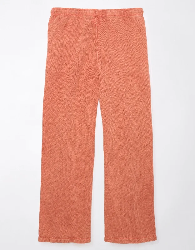 Soft cotton pants for a cool breeze -AE Baggy Wide-Leg Sunset Fleece Sweatpant