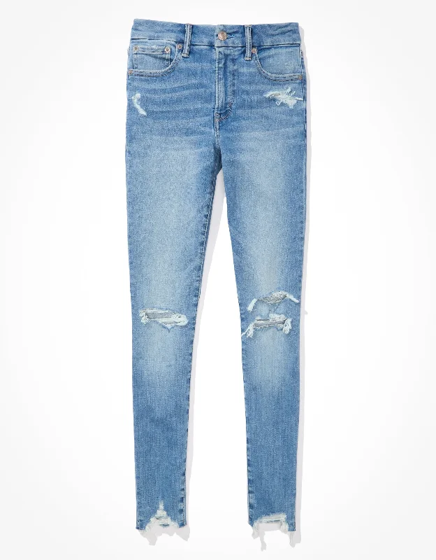 Modern slim pants for street style -AE Luxe Ripped High-Waisted Jegging