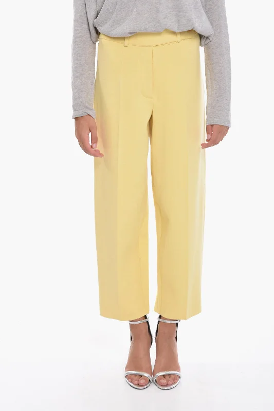 Professional high-rise pants for office wear -Aeron Cropped MADELEINE Trousers with High Waist