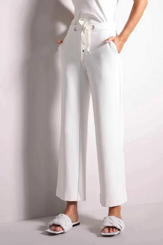 Classic slim pants for stylish appearances -Amina Pants In Off White